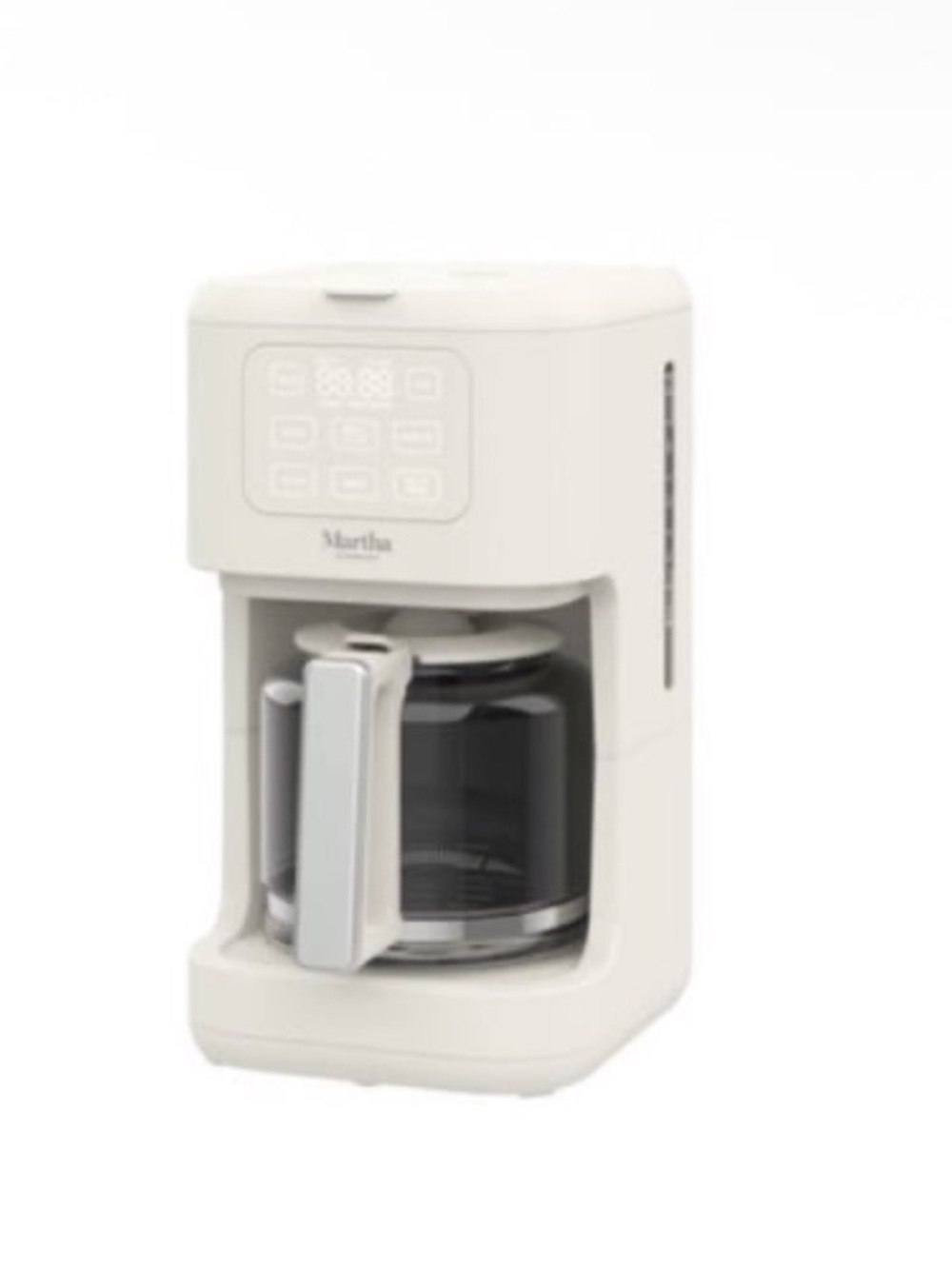Martha Stewart Cream color Drip Coffee Maker with Glass Carafe